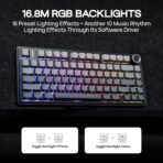 Clavier de jeu mécanique sans fil Aula F75 PRO 75% Custom Creamy – Image 6